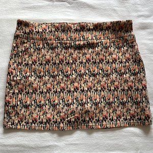Courtnay Black/White/Gray/Peach Casual Skort Size 16P